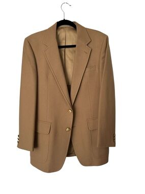 Peerless by Stanley Blacker Camel Wool Tailored Coat